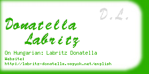 donatella labritz business card